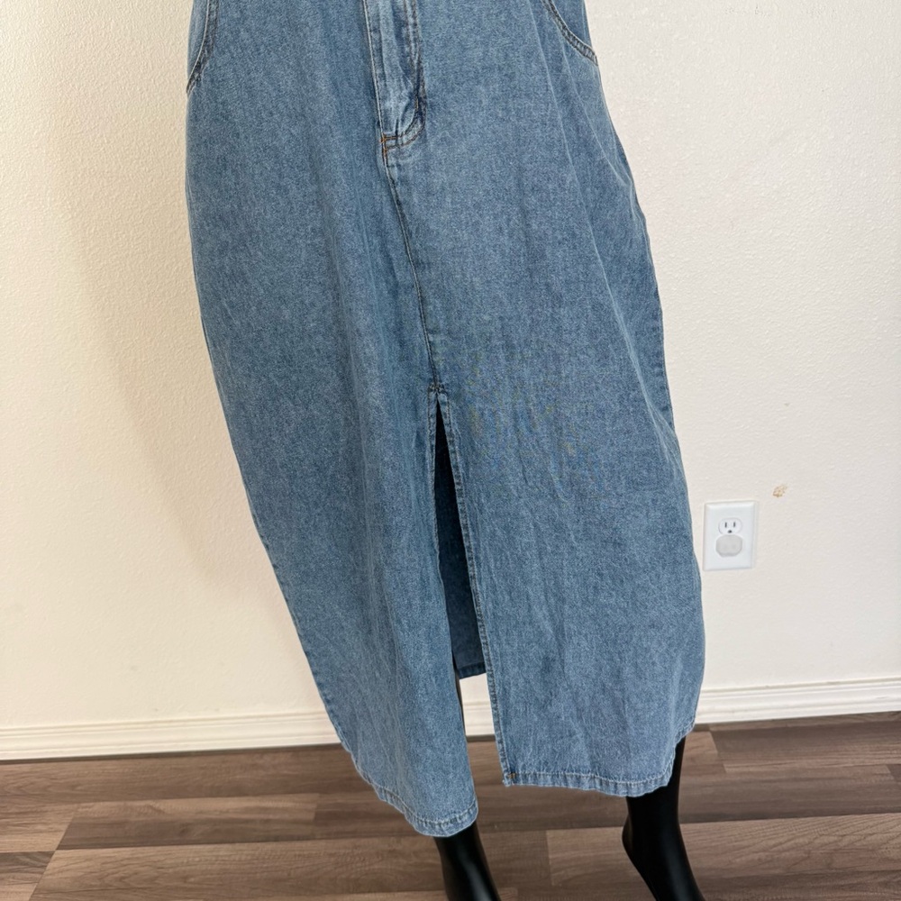 Stylish Blue Women's Jean Overalls - Picture 6 of 14